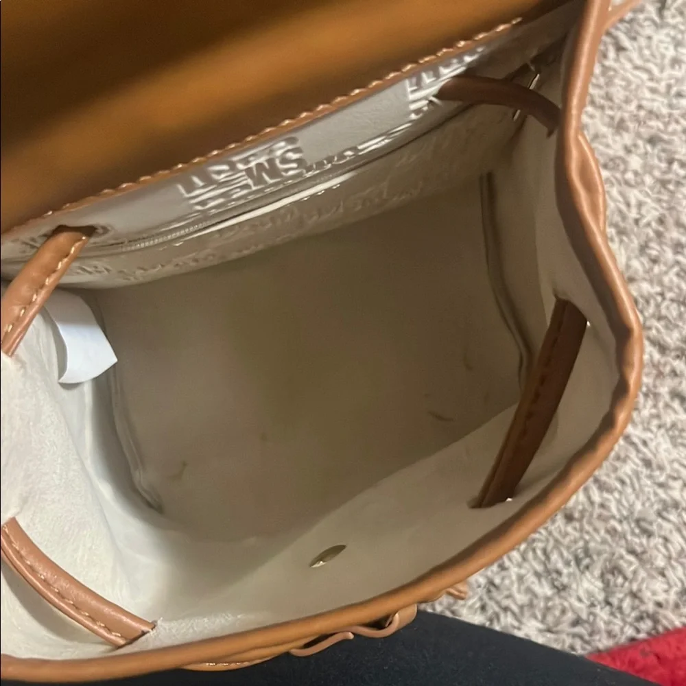 Steve Madden Tan and Cream Woven Backpack - Picture 5 of 5